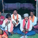 माता की भक्ति में रमे उप मुख्यमंत्री  विजय शर्मा, हाथों में मंजीरा लेकर ग्रामीणों के साथ गाए जसगीत